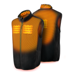 Mens Heated Knit Vest with Four Heating Zones and Rechargeable Battery for Cold Weather