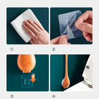 Toilet Brush with Silicone Nubs and Wall Mount Holder, Fast Drying All Vera Mart