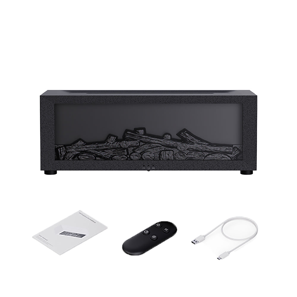 Ultrasonic Mist Diffuser with Flame Light Effect and Remote Control All Vera Mart