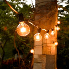 Shatterproof Outdoor String Lights with Warm White LED Bulbs and Connectable Cord All Vera Mart
