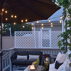 Shatterproof Outdoor String Lights with Warm White LED Bulbs and Connectable Cord All Vera Mart