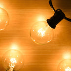 Shatterproof Outdoor String Lights with Warm White LED Bulbs and Connectable Cord All Vera Mart