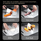 Double-Sided Titanium Cutting Board with Moisture-Resistant Surface and Portable Design All Vera Mart