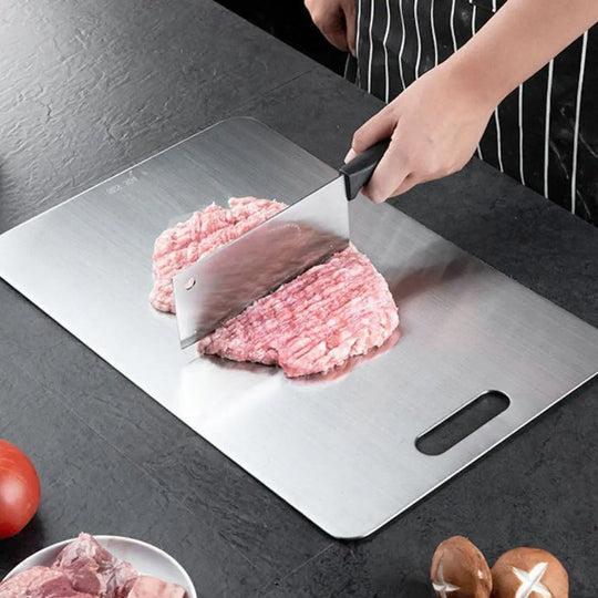 Double-Sided Titanium Cutting Board with Moisture-Resistant Surface and Portable Design All Vera Mart