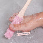 Toe Gap Cleaning Brush with Soft Rubber Bristles and Curved Head All Vera Mart