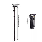 Telescopic Walking Stick with Ergonomic Grip and Rubber Tip, Aluminum Foldable All Vera Mart