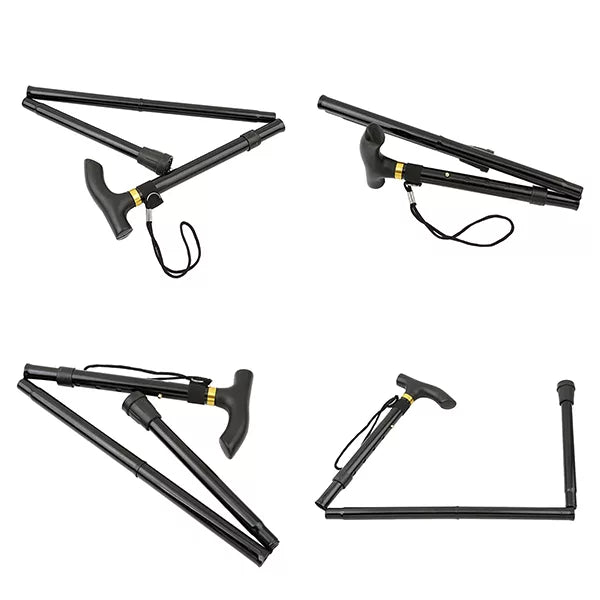 Telescopic Walking Stick with Ergonomic Grip and Rubber Tip, Aluminum Foldable All Vera Mart