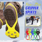 Ice Traction Cleats with Five Steel Spikes and Stretchy Rubber Design All Vera Mart