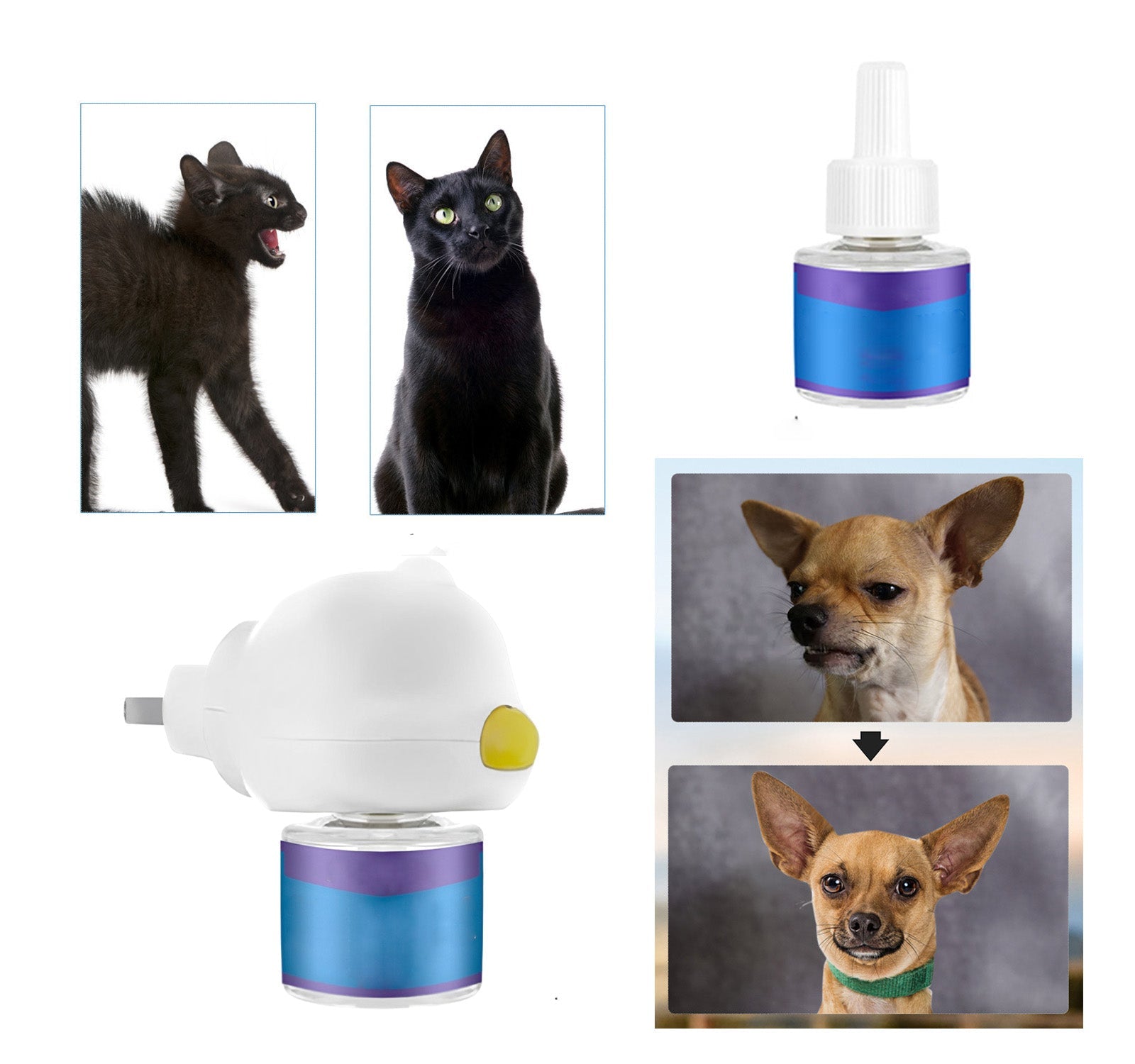 Pheromone Diffuser for Pets with 700 Sq Ft Coverage and 60-Day Refill Supply All Vera Mart