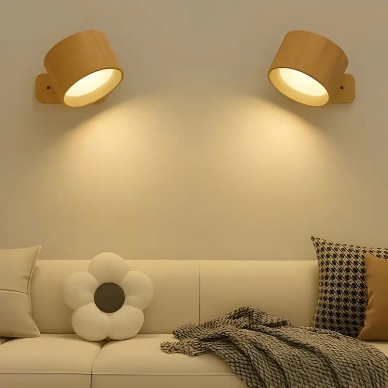 Rechargeable Wall Lamp with Magnetic 360° Swivel and Touch Dimmer, USB-C Charging All Vera Mart