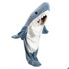 Shark Mouth Hoodie Blanket for Adults with Plush Flannelette and Full Body Coverage All Vera Mart