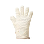 Silicone Oven Gloves with Five Finger Design and Cotton Lining, Heat Resistant