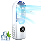 Compact Bladeless Air Cooler with Refillable Cooling Pads and Adjustable Fan Speed All Vera Mart