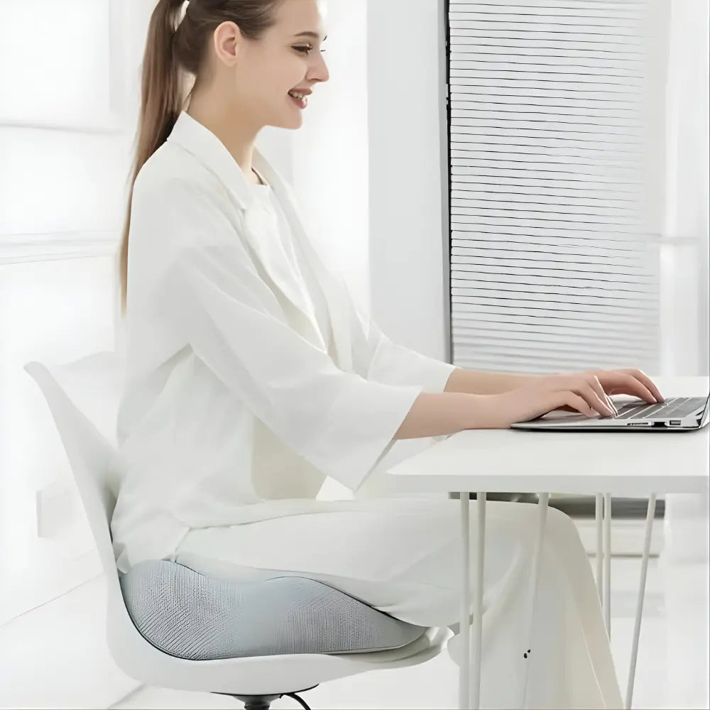 Memory Foam Seat Cushion with Repositionable Inserts and Breathable Cover, Non-Slip Base All Vera Mart