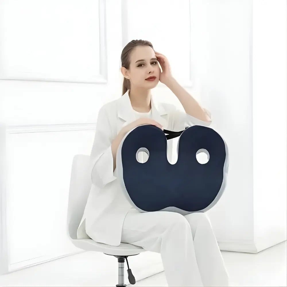 Memory Foam Seat Cushion with Repositionable Inserts and Breathable Cover, Non-Slip Base All Vera Mart