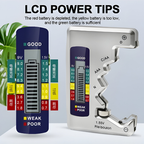 Digital Battery Tester for AA, AAA, C, D and 9V with Voltage Display All Vera Mart