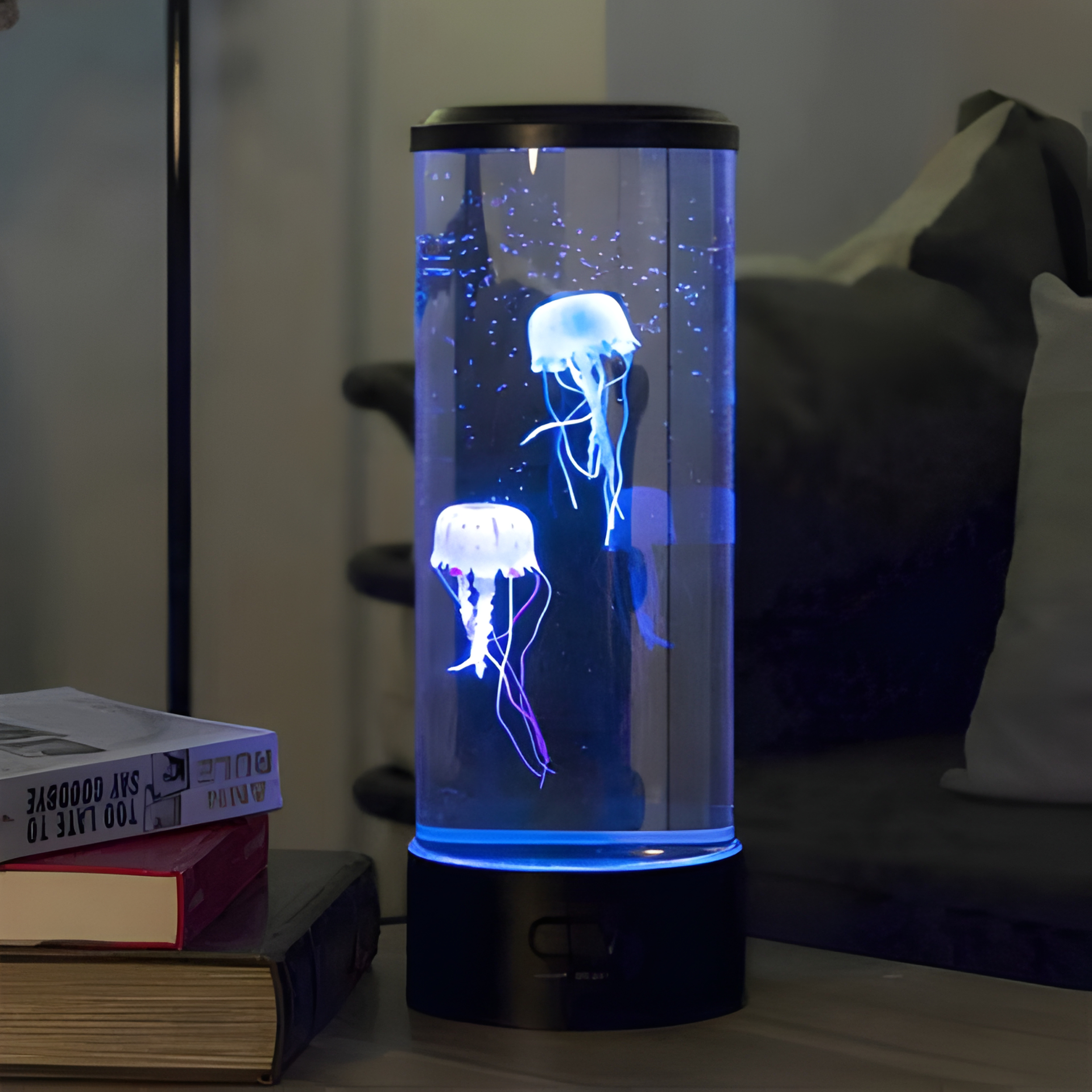 Jellyfish Mood Lamp with 5 LED Colors and Floating Aquatic Display All Vera Mart