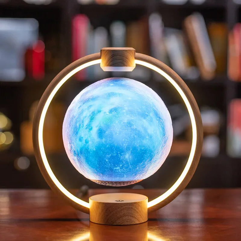 Magnetic Levitating Moon Lamp with Remote Control and LED Color Lighting All Vera Mart