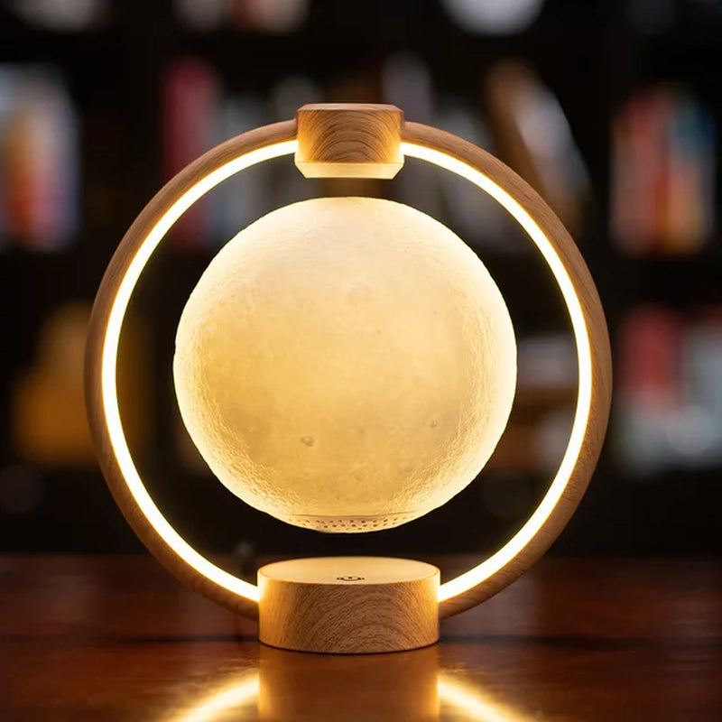 Magnetic Levitating Moon Lamp with Remote Control and LED Color Lighting All Vera Mart