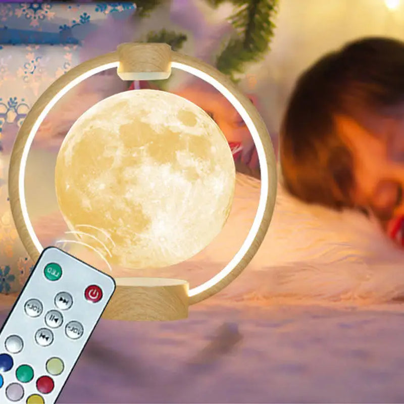 Magnetic Levitating Moon Lamp with Remote Control and LED Color Lighting All Vera Mart