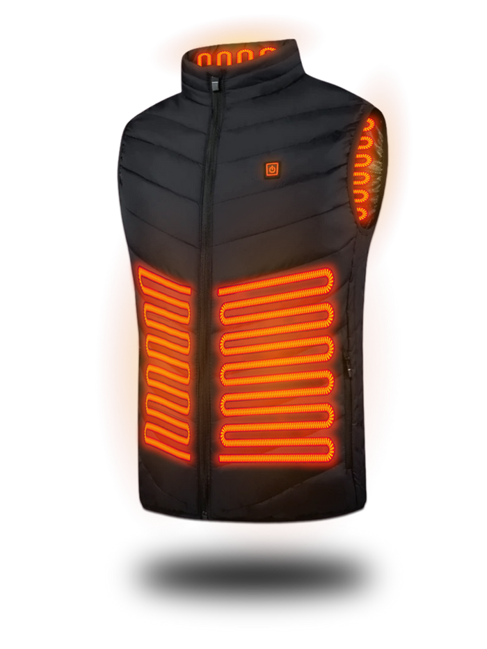 Heated Vest with 11 Carbon Fiber Zones and 12-Hour Battery Life All Vera Mart