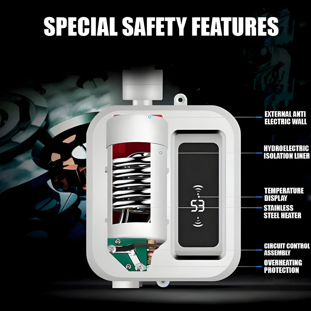 Instant Electric Water Heater with Digital Temperature Control and Leak Detection All Vera Mart