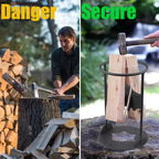Cast Iron Wood Splitter with Fixed Wedge and Safety Ring All Vera Mart