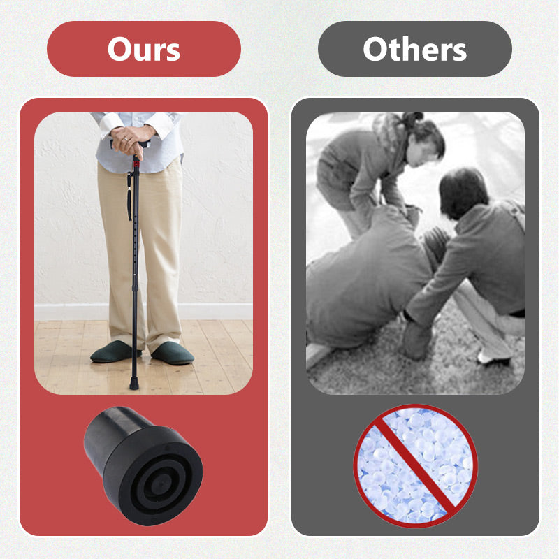 Adjustable Walking Stick with LED Flashlight and Built-in Radio, Emergency Signal All Vera Mart