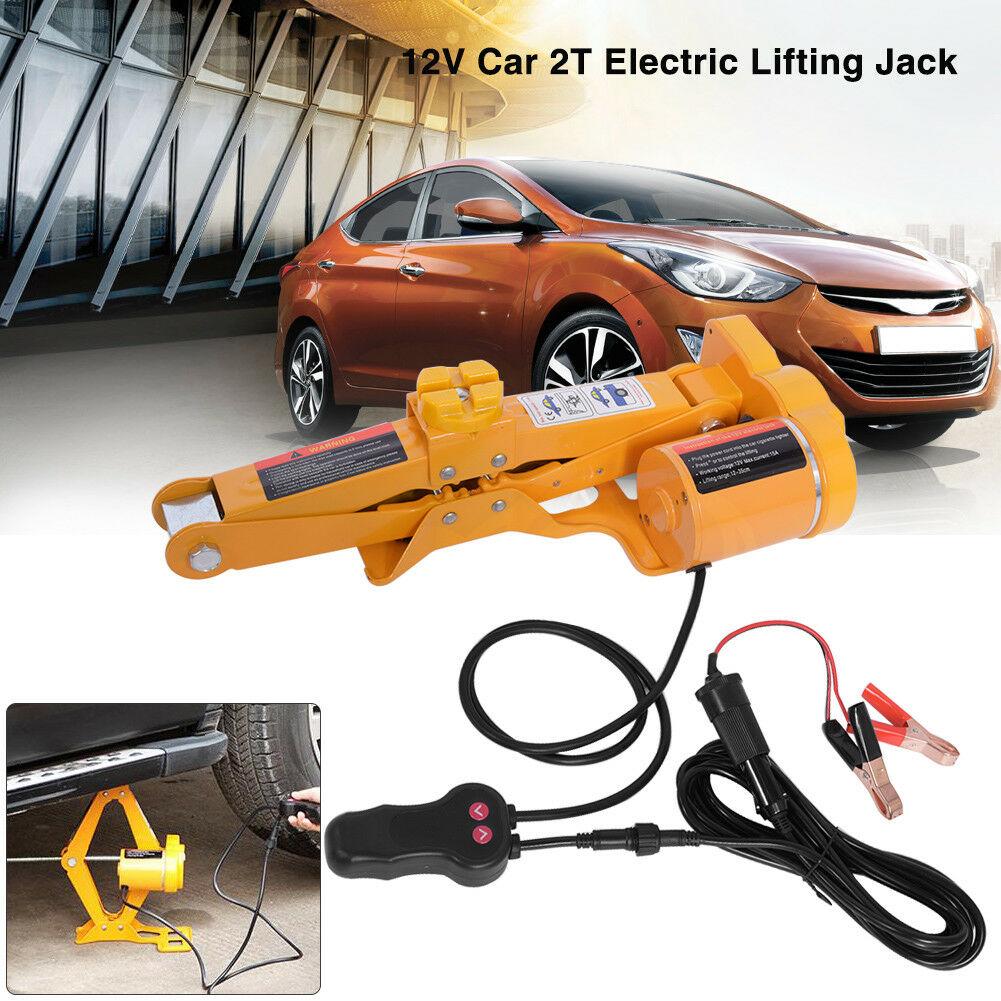 12V Electric Scissor Jack with Button Controller and Manual Crank, 4409 Pound Capacity All Vera Mart