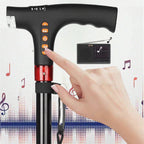 Adjustable Walking Stick with LED Flashlight and Built-in Radio, Emergency Signal All Vera Mart