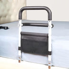 Bed Rail with Dual Handles and Storage Pouch, Adjustable Height All Vera Mart
