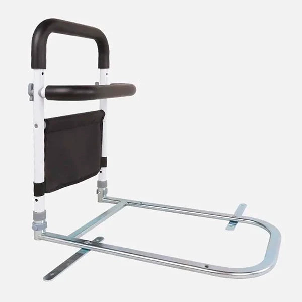 Bed Rail with Dual Handles and Storage Pouch, Adjustable Height All Vera Mart