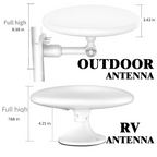 HD Digital Outdoor TV Antenna with 360° Omnidirectional Reception and Amplifier, 40ft Cable All Vera Mart