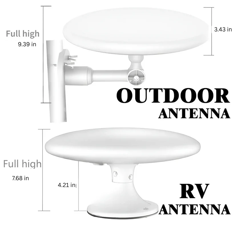 HD Digital Outdoor TV Antenna with 360° Omnidirectional Reception and Amplifier, 40ft Cable All Vera Mart
