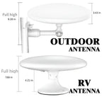 Outdoor HD TV Antenna with Built-in Amplifier and 40ft Cable All Vera Mart