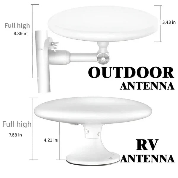 Outdoor HD TV Antenna with Built-in Amplifier and 40ft Cable All Vera Mart