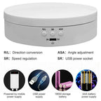 Motorized Product Turntable with Adjustable Speed and Angle Settings for Video All Vera Mart