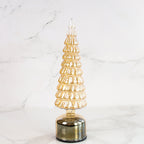15.4" Micro LED Rotating Glass Tree - Interior Delights