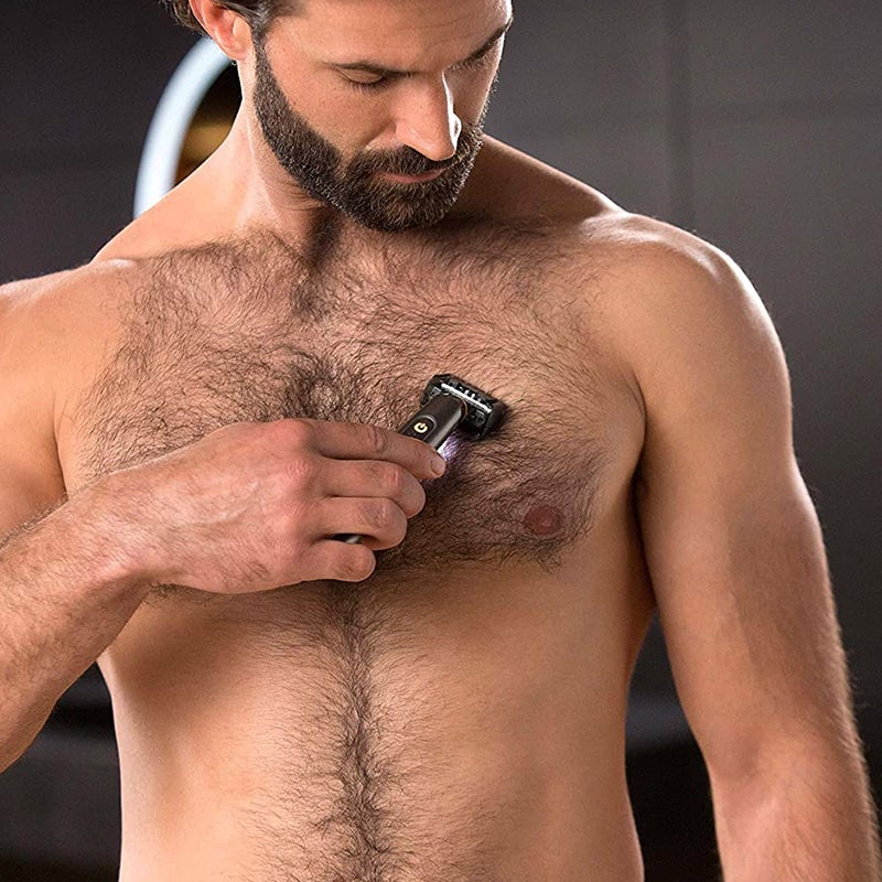 Electric Precision Razor with Double Sided Blades and Built In LED Light All Vera Mart