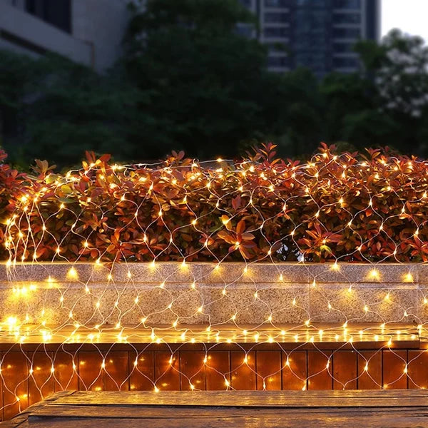 Net Mesh String Lights with Copper Wire and LED Bulbs for Outdoor Patios All Vera Mart