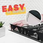 Telescoping Stove Gap Filler with Silicone Grips and Heat Resistant Design, 13.8-27.5in All Vera Mart