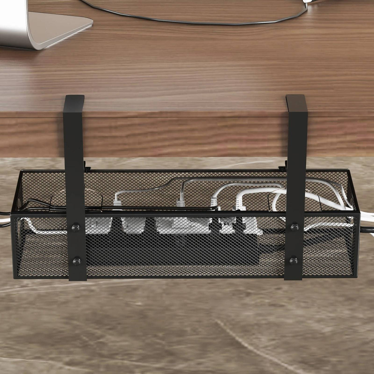 Under Desk Storage Organizer with Two Sliding Drawers and Cable Concealment All Vera Mart