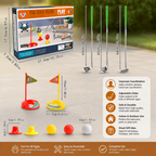 Adjustable Kids Golf Set with Practice Flags and Balls for Backyard Training All Vera Mart
