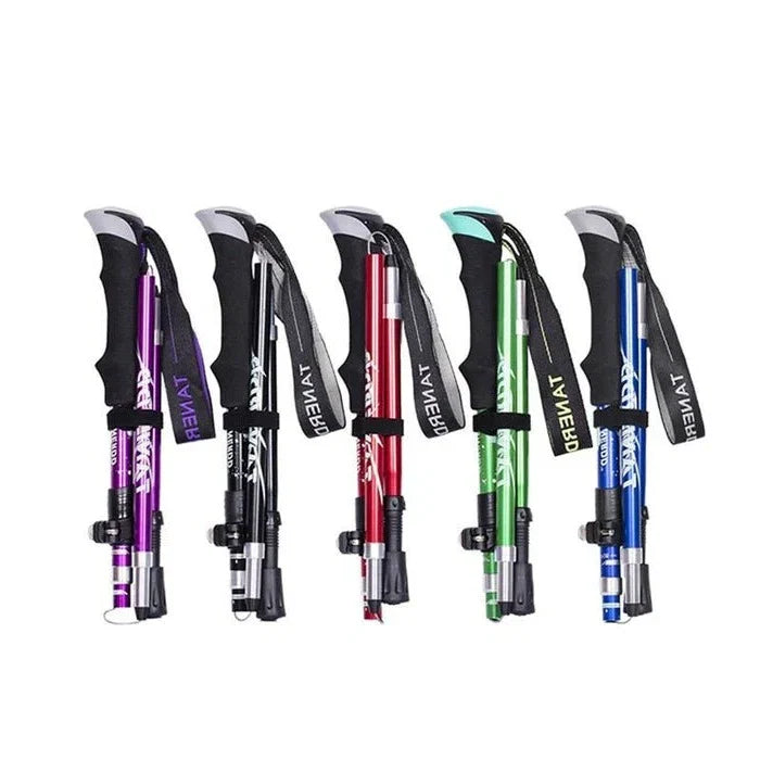 Telescoping Trekking Poles with Aluminium Construction and Ergonomic Handles All Vera Mart