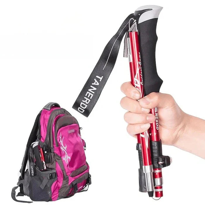 Telescoping Trekking Poles with Aluminium Construction and Ergonomic Handles All Vera Mart