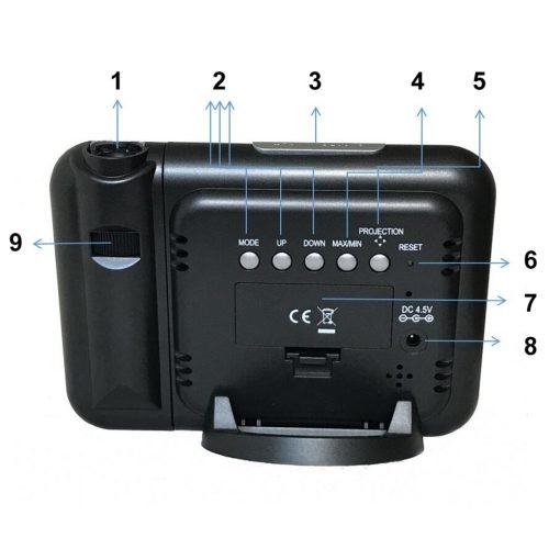 Alarm Clock with Rotating Time Projector and Temperature Humidity Sensor All Vera Mart