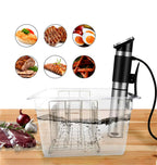 Polycarbonate Sous Vide Container with Fitted Lid and Internal Measurement Marks, 6L and 11L Options All Vera Mart