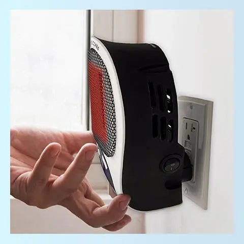 Portable Space Heater with Adjustable Thermostat and Tip-Over Auto Shutoff, 1200W Compact All Vera Mart