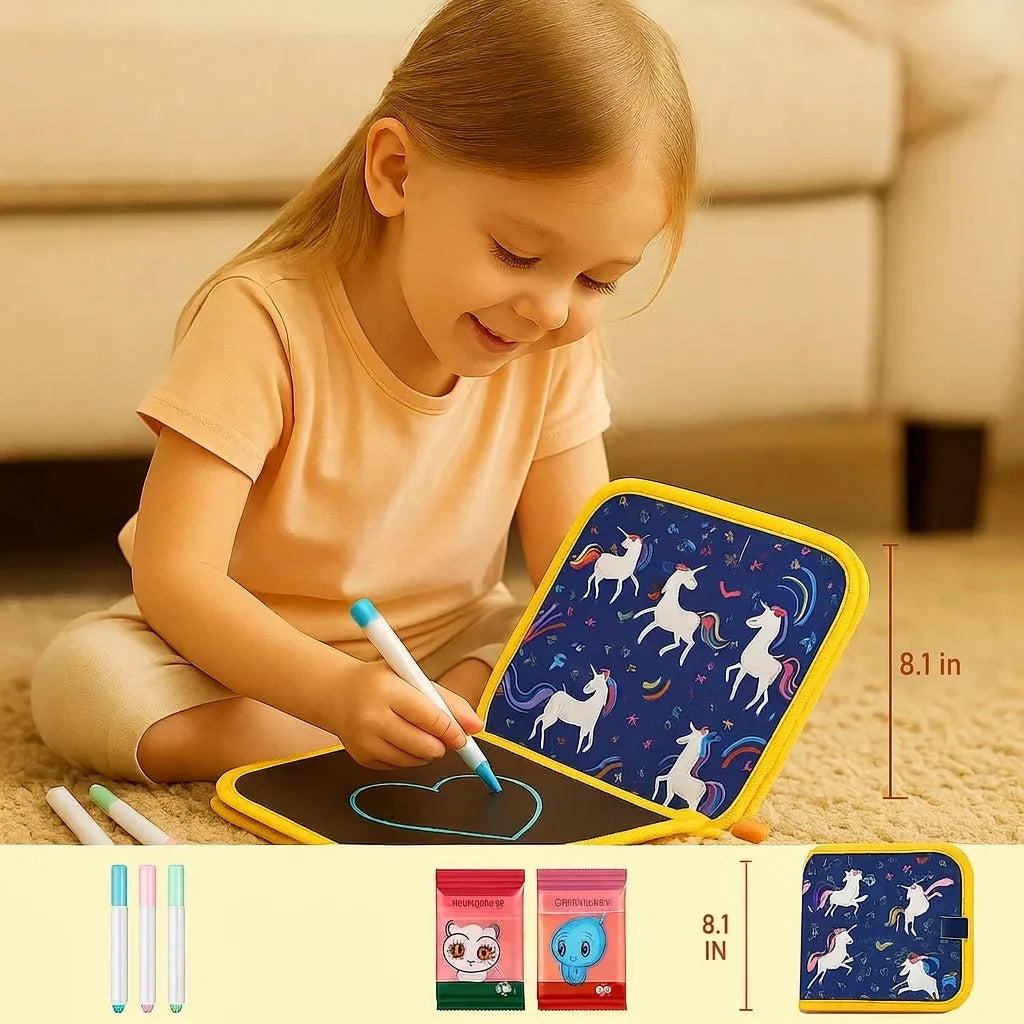Wipeable Drawing Book for Kids with Flat Opening Pages All Vera Mart