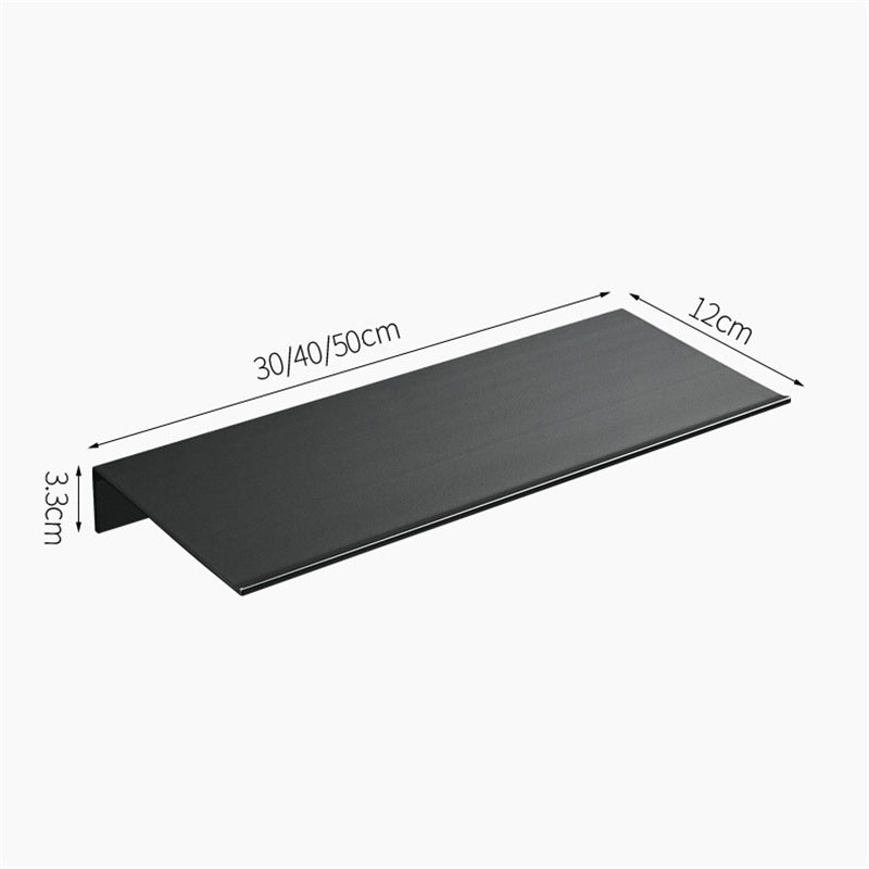 Wall Mounted Aluminum Shelf with Hidden Bracket Support and Rectangular Display Surface All Vera Mart